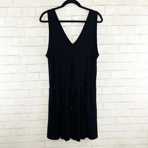 Sweaty Betty Black Sleeveless Drop Waist Casual Midi Dress Women's Size Medium